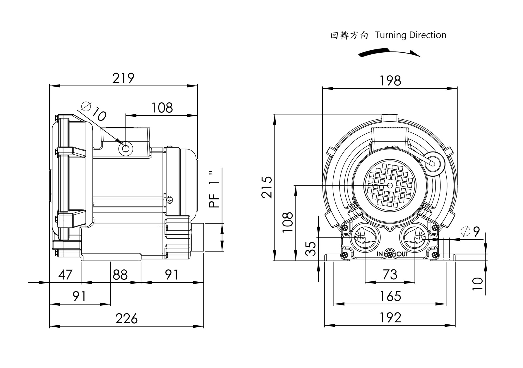 Ring Blower LG-106A 1/6HP 1Φ