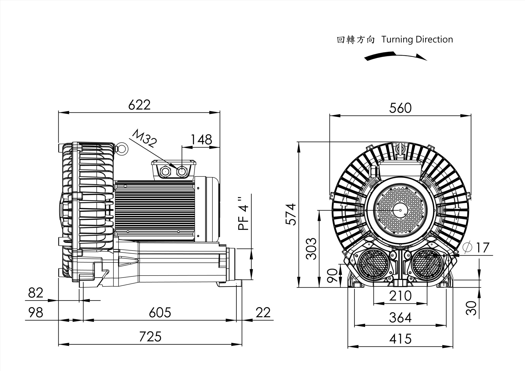 Ring Blower LG-1506 15HP 3Φ